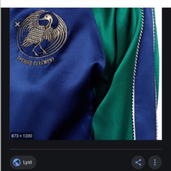 Opening ceremony reversible satin silk jacket - Picture 5 of 5